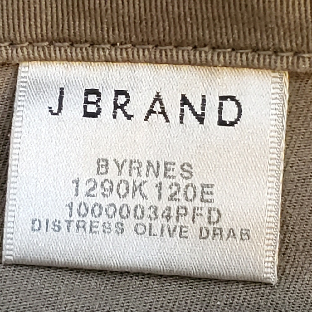 J Brand Olive Colored Cropped Jeans - Picture 4 of 5